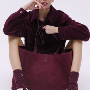 ALO Tranquility Tote - Bordeaux Suede