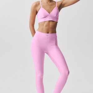 Airlift High-Waist Love Language Stirrup Legging - Candy Heart Pink